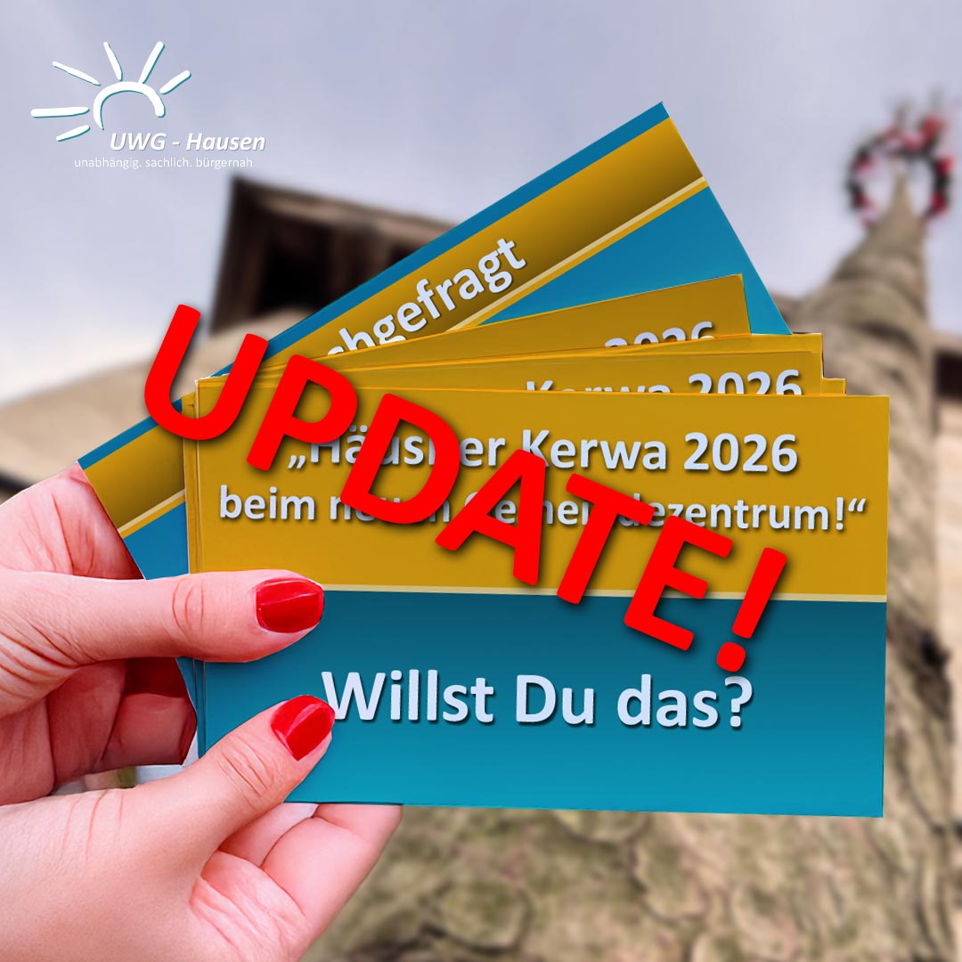 Update: Ist es eine gute Idee, die Häuserner Kerwa zukünftig beim Gemeindezentrum anstatt in der Dorfmitte stattfinden zu lassen?